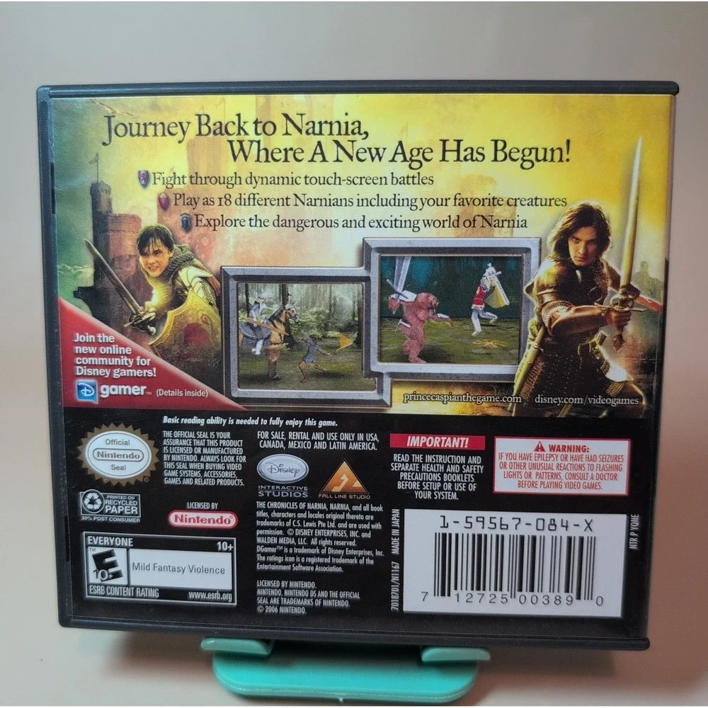 Disney The Chronicles of Narnia Prince Caspian Nintendo DS Game 2008 EUC